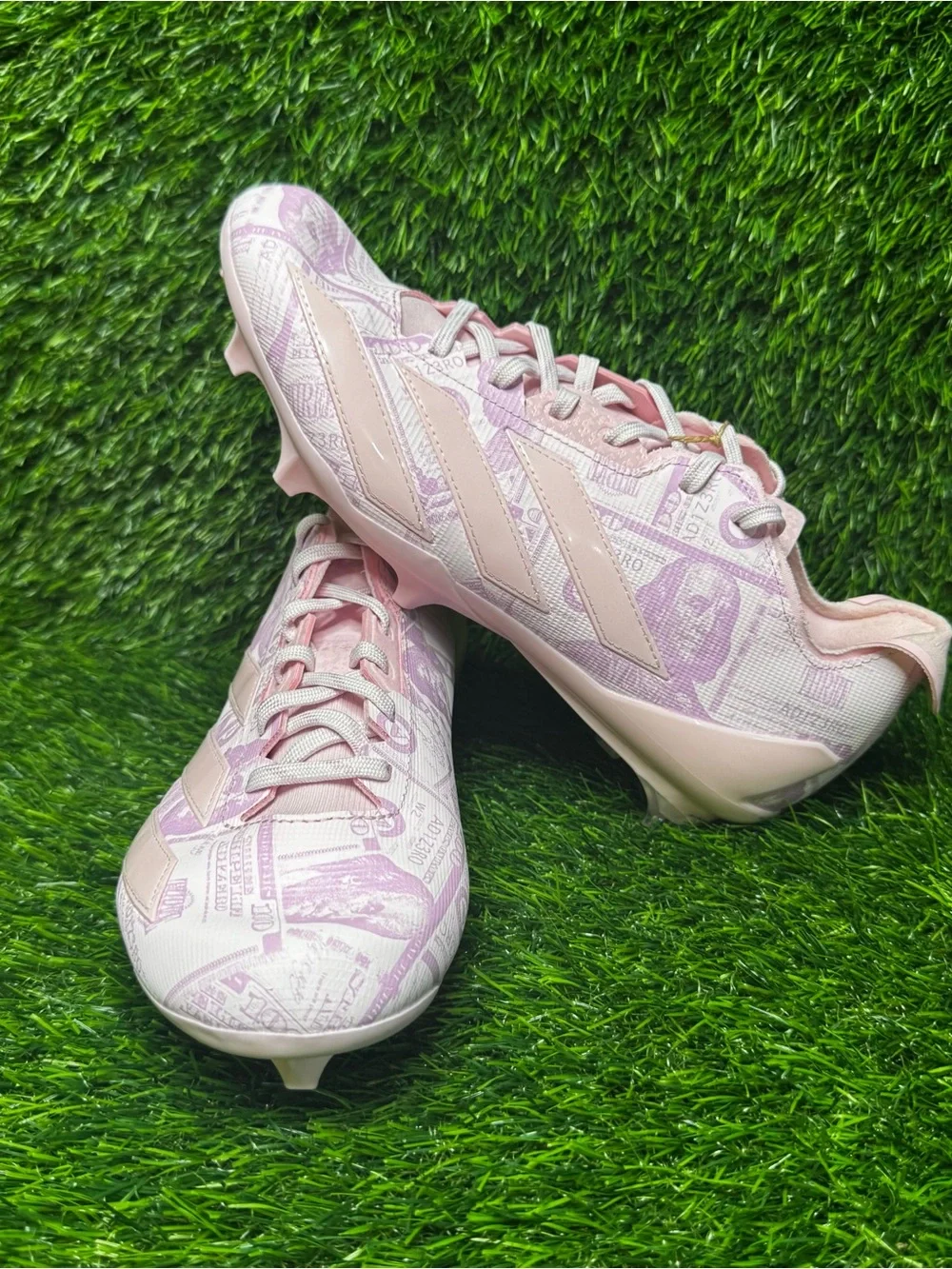 Size 8.5 - Mens Adidas Adizero Electric II Currency Pink Football Cleats JQ6683